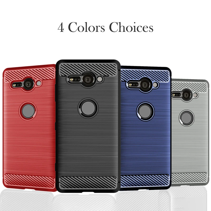 

Case For Sony XZ2 Compact XZ2 Premium XZ1 Compact XA2 XA1 Ultra XA2 XA1 Plus L2 L1 XZ2 Mini Carbon Fiber Soft TPU Cover