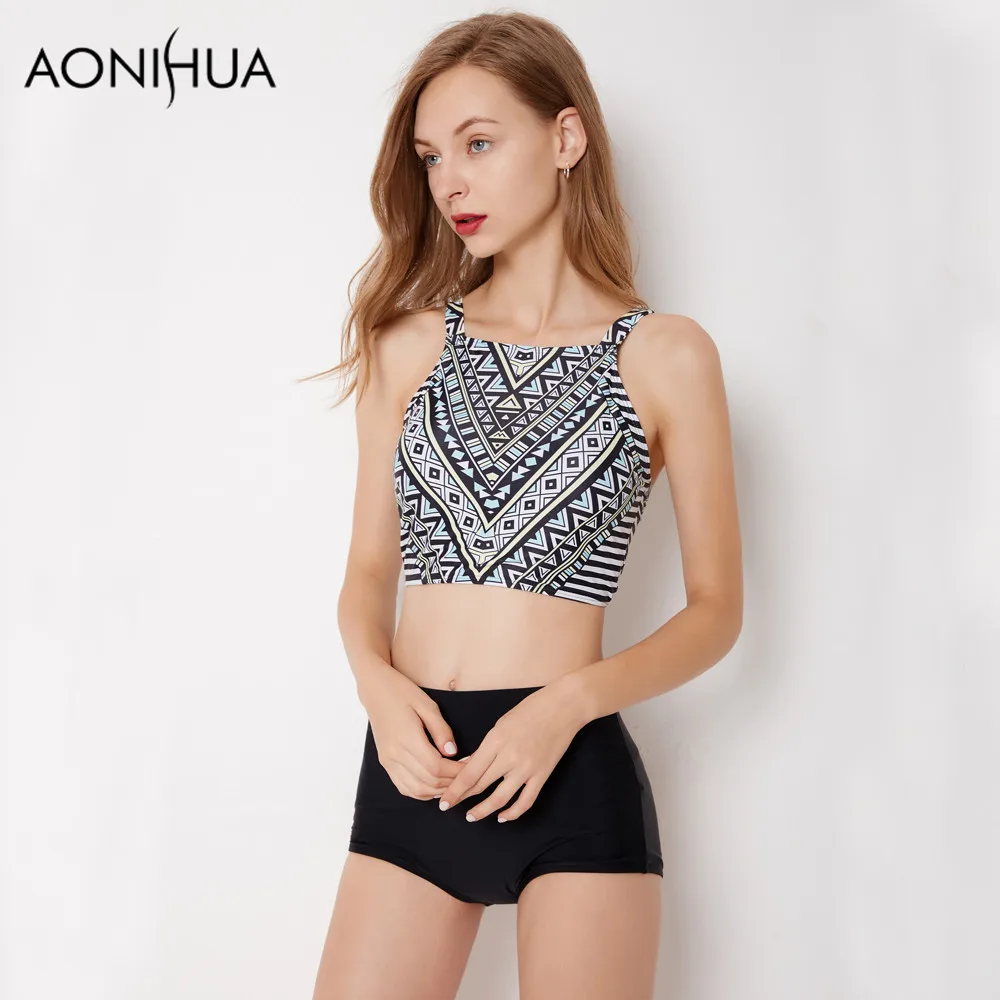 AONIHUA набор бикини с принтом 2018 геометрический этнический женский летний пляжный