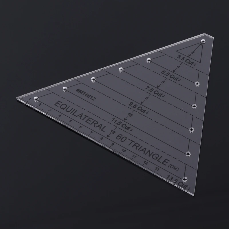 

60 Degree Equilateral Triquetrous Quilting Ruler Template DIY Sewing Craft Tool