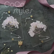 Cocostyles индивидуальный пустой эстетическое Созвездие акриловое приглашение на свадьбу с консервантом освежитель и заклепки для звезды свадьбы