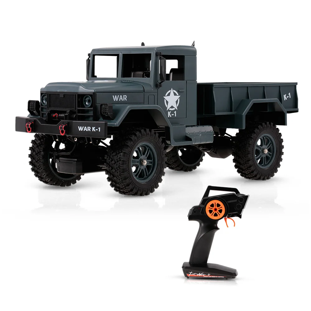 

WLtoys 124301 1/12 2.4GHz Remote Control Cars 4WD 1200G Load MilitaryCar Truck Off-road SUV RC Car with 3.7v 1200mAh battery