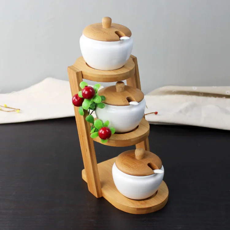 Stairs Design Ceramic Seasoning Jar Set Decorative