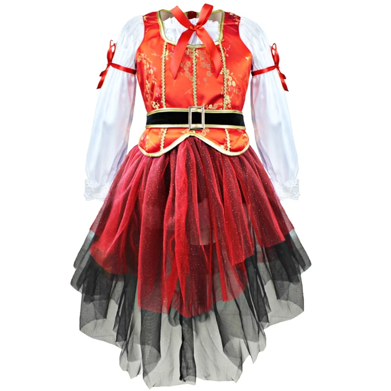 IIXPIN/костюм для Хэллоуина для девочек, костюмы, топы в комплекте с юбкой и шляпой, костюм для косплея аниме, детские костюмы для карнавала для