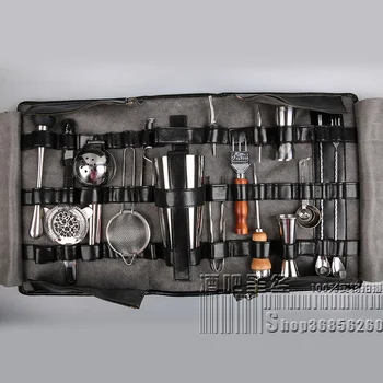 

16pcs/set Stainless Steel Professional Drink Shaker Bartender Toolkit Bar Party Mixer Tool Sets Gift Packeage