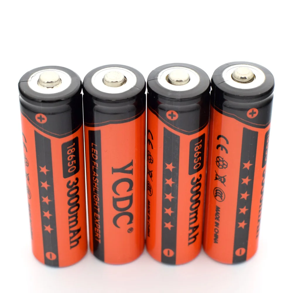 YCDC 2x литий-ионные 18650 аккумуляторные батареи 3,7 V 3000mAh литиевая батарея для 3,7 v power Bank фонарик батарея белый Batery Box