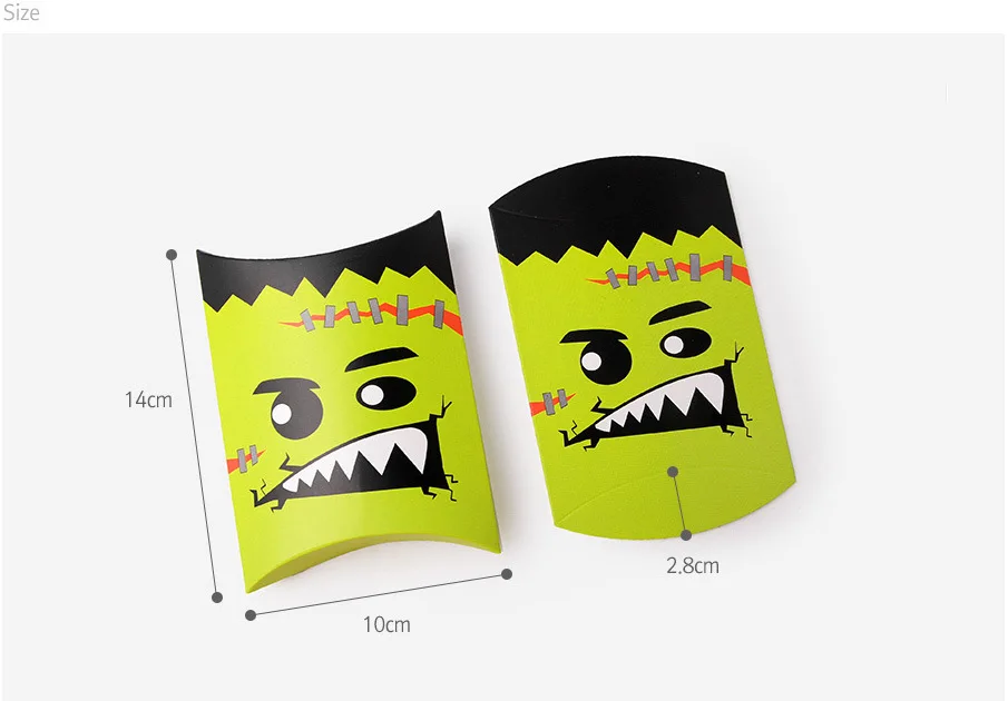 Halloween Pillow Gift Box Ghost Horror Gift Candy Boxes Halloween Event Party Decoration Halloween Party Supply 30pcs/lot