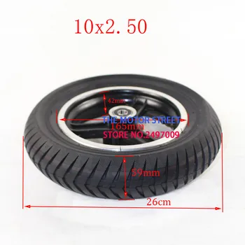 

High quality 10 inch 10x2.50 aluminum alloy wheels and explosion-proof tyres for electric scooter balancing vehicle