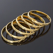 8 мм 6 шт/партия золотые браслеты с шармом медные африканские браслеты для женщин Свадебные ювелирные изделия Дубай Роскошные браслеты& Bangels