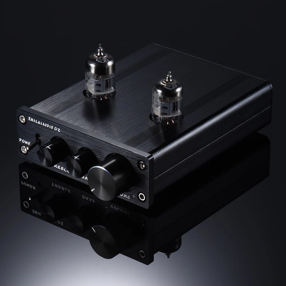 Мини HiFi 6J1 вакуумная трубка стерео кабель для подключения аудиоусилителя-буферный усилитель из алюминиевого сплава с адаптером питания