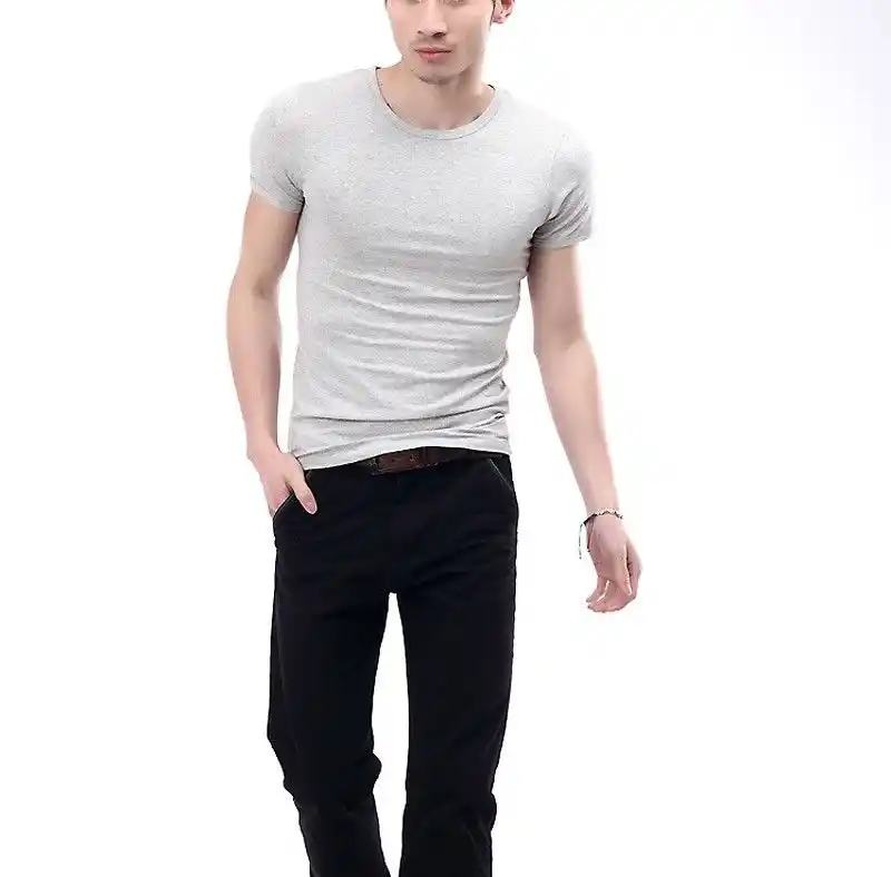 plain white muscle tee