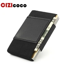 Маленький магический минималистичный кошелек, тонкая кредитница, эластичный держатель для кредитных карт, визитница для удостоверения личности, кошелек для монета
