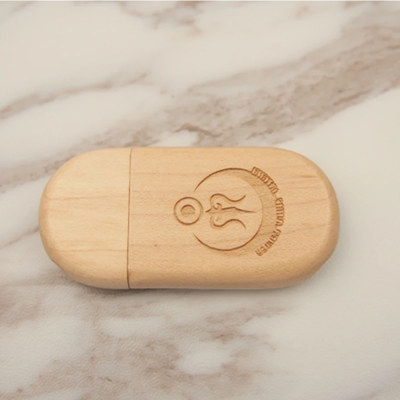USB 2.0 hot selling Oval Wooden USB+ BOX pendrive (10pcs free custom logo) USB 4GB 8GB 16GB 32GB 64GB USB flash drive usb pen drive