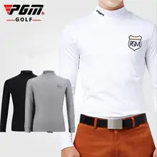 PGM  Men's golf Milk silk T-shirt Long-sleeved Elastic soft golf bottoming shirt Spring Autumn Winter Warm Golf Shirts