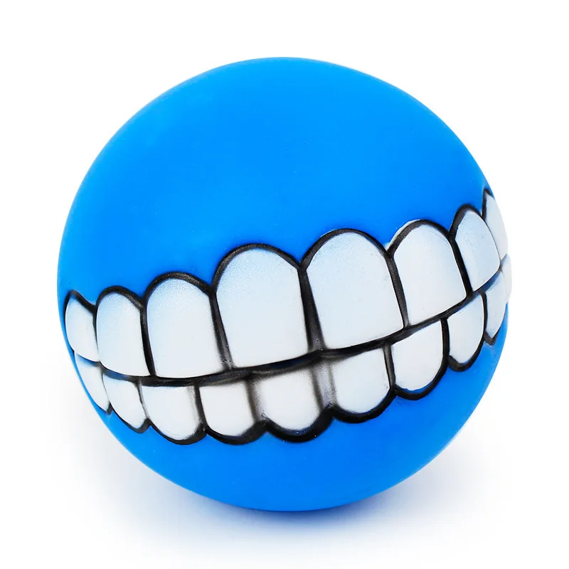 

Funny Puppy Cat Ball Teeth Pets Toy 8CM PVC Chew Sound Dog Ball Play Fetching Squeak Dog Toys Pet Wholesale Supplies