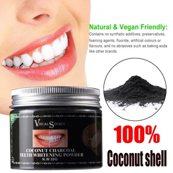 

30g Tooth Whitening Powder Activated Coconut Charcoal Natural Teeth Whitening Charcoal Powder Tartar Stain Removal Drop Shopping