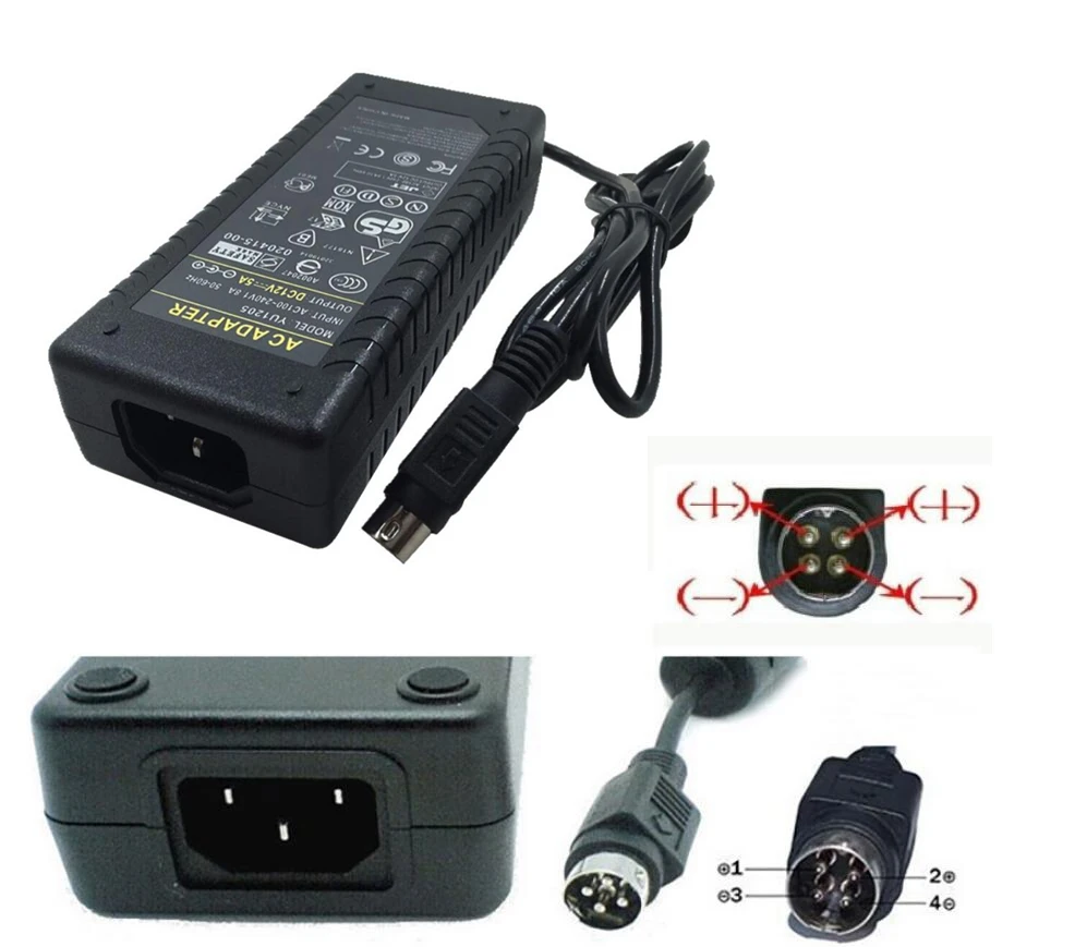 Amazon.com: GHSOGEOM 12V 5A LCD monitor power adapter 12V6A
