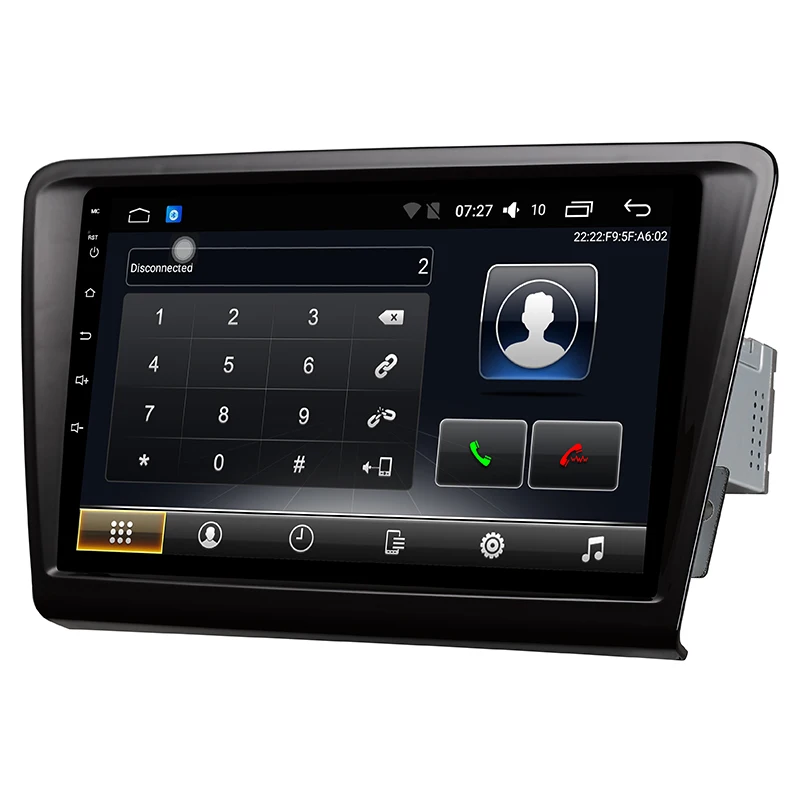 Sale Android 7.1 Car Multimedia Player 9 inch audio radio video entertainment I din navigation system for Skodarapid 2013-2018 1