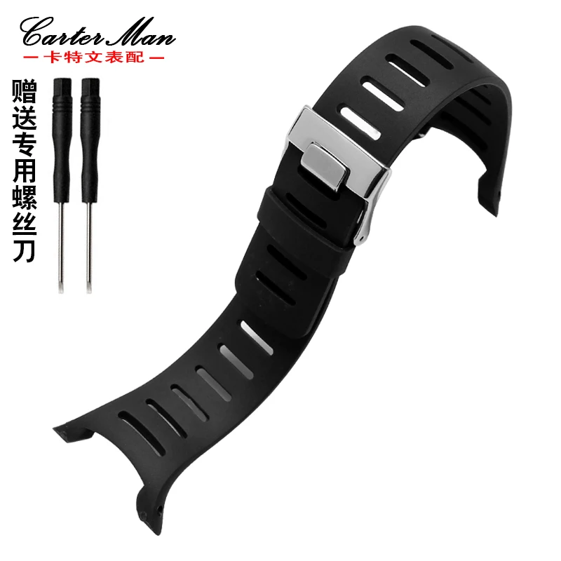 

New arrive silicone band SUUNTO T1 T1C T3 T3C T3D T4C T4D rubber watchband smart watch strap black suuntoi T series