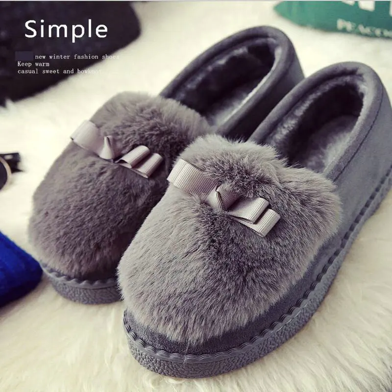 

Women 2019 Winter New keep warm with fur Moccasins Loafers Shoes Ladies Flats Shoes Warm Flock Leather Casual Shoes LG-22