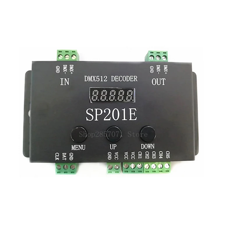 DMX512 Decoder For SPI Signal Addressable RGB Pixel LED 5 Channel PWM Output WS2812B UCS1903 TM1804 | Лампы и освещение
