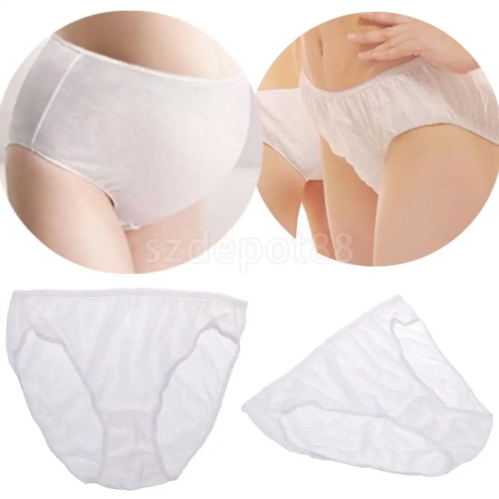 4pcs Disposable Cotton Briefs Panties Underwear Ladies Maternity Postpartumin women's panties