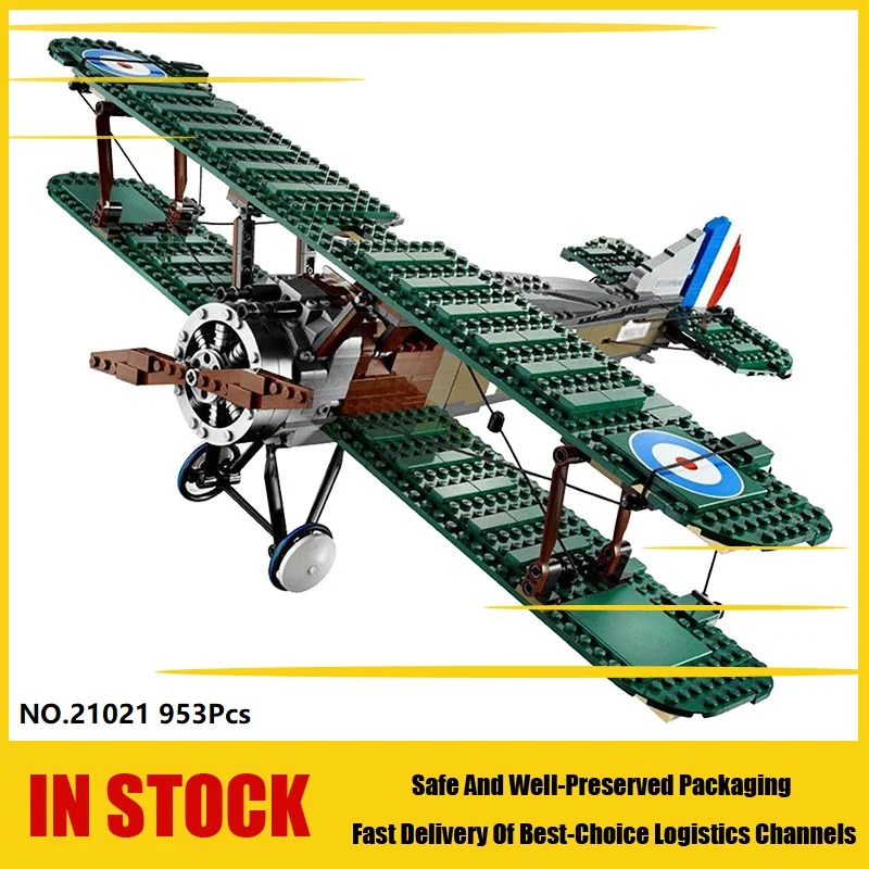 21021 Technic Series Creator Sopwith Camel Fighter Set Plane building Blocks Educational Toy For kids gifts Compatible with | Игрушки и