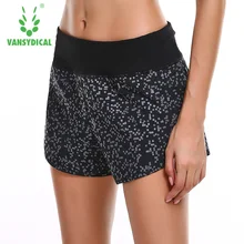 Vansydical спортивные шорты для йоги, женские дышащие быстросохнущие шорты с принтом для фитнеса, пробежки на открытом воздухе