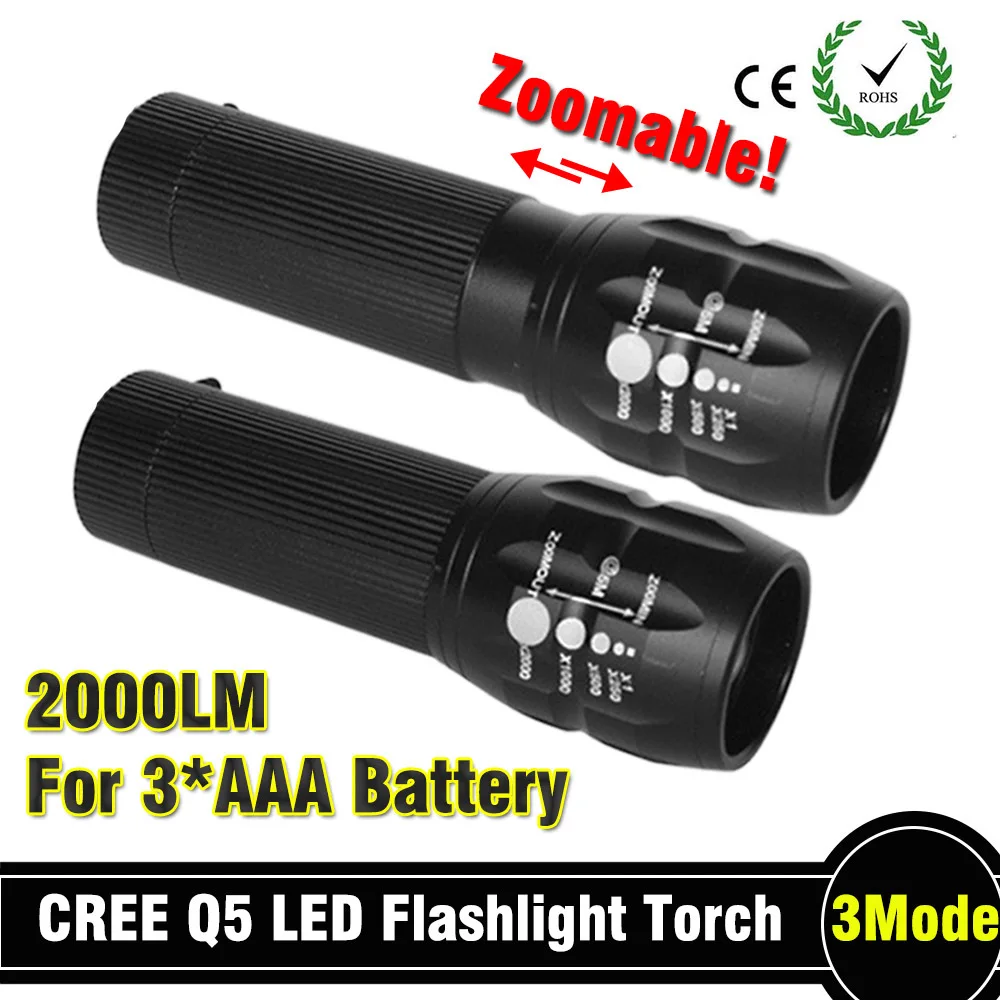 

78 off Powerful flashlight Lanterna led Torch 2000 lumen Zoomable mini LED Flashlight tatica light lantern bike light