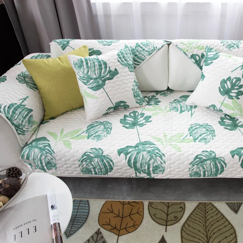 Us 11 88 49 Off Printed Pattern Combination Cotton Sofa Covers For Home Living Room Decorative Slip Resistant Four Seasons Cover In