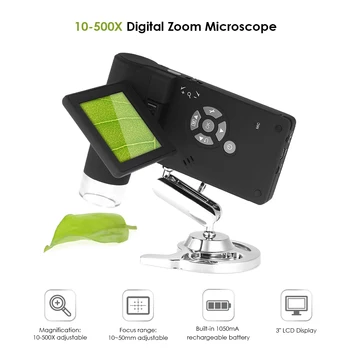 

Professional handheld Digital Camera Microscope Light Magnifier 3" TFT LCD Color Display With 5M Gmage Sensor 500x Magnification