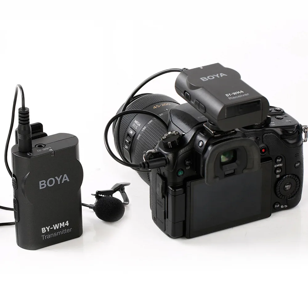 BOYA-BY-WM4-Wireless-Lavalier-Microphone-system-for-Canon-Nikon-Sony-Panasonic-DSLR-Camera-Camcorder-iphone (1)