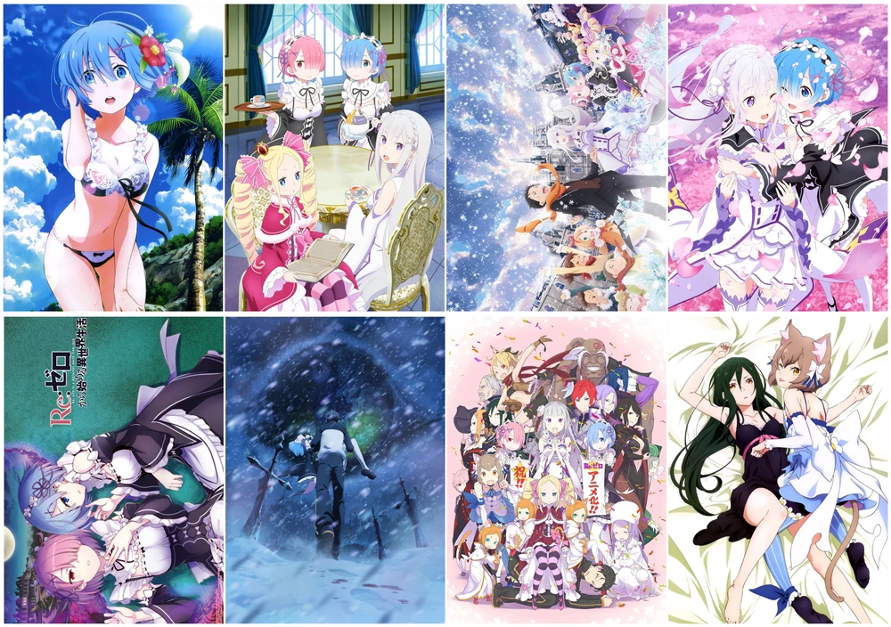 

Re Zero kara Hajimeru Isekai Seikatsu Polypropylene A3 8 pieces Posters wall poster PPP025