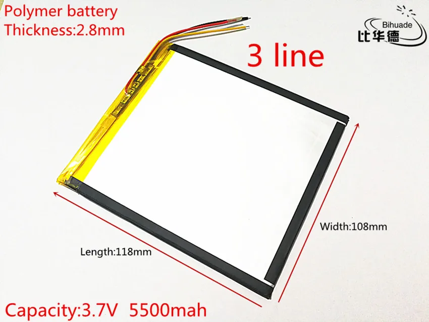 10 шт./лот литиевая батарея 3 линии 28108118 3,7 в 5000 мАч для VI40 V971 двухъядерная версия батареи