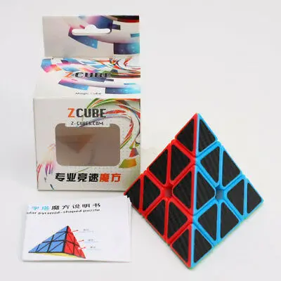 

Z-Cube 3x3x3 Pyraninx Magic Cube Pyraminx Twist Puzzle Toys Carbon fiber sticker