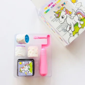 

Creative 1 Set 3+1 Unicorn DIY Wheel Seal + Inkpad Cera Paste for Seals Scrapbooking Craft Children Toy