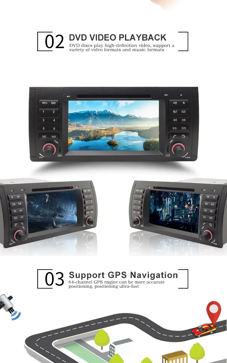 Cheap TOPBSNA 7 inch Car DVD Player For BMW E53 X5 M5 E39 E38 GPS Navigation Multimedia Stereo 1 Din Car Radio Headunit automotive USB 2