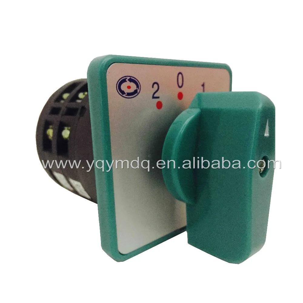 

Rotary switch 3 positions LW6-2/B066 green changeover cam universal switch 380V 5A 2 pole 12 terminals sliver contacts