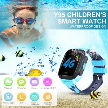 

Y95 Children's Phone Call Watch Video Call 4G Network AI Payment WiFi Dating GPS Positioning Baby Anti-lost Sport Tracker Watch