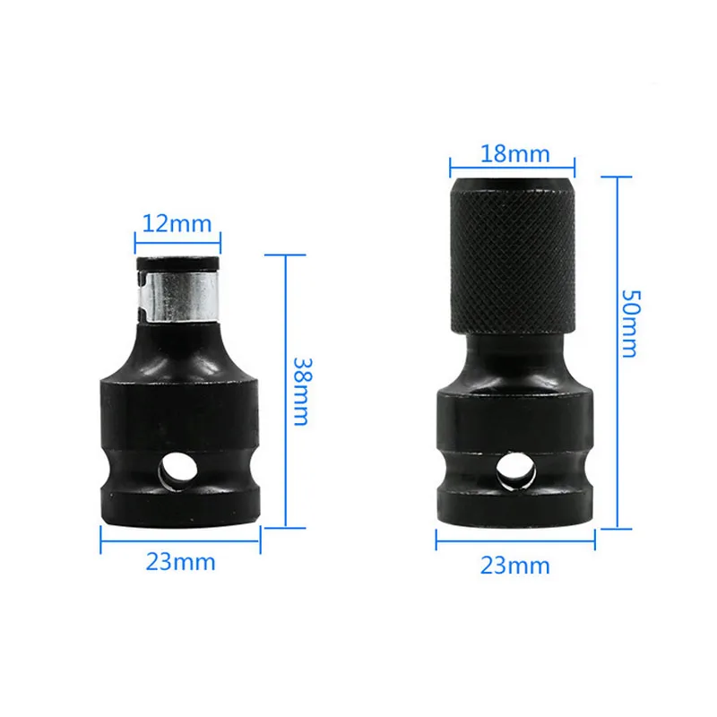 1/2" Drive Power Impact Wrench 1/4" Hex Shank Socket Adapter Quick