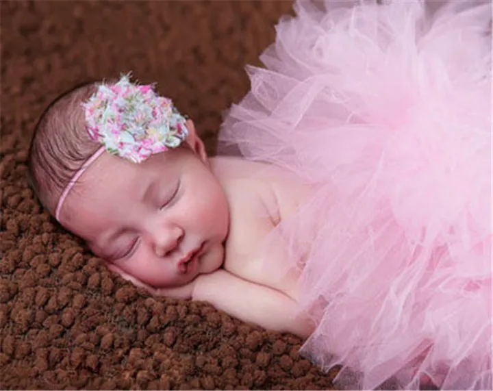 Платье для маленьких девочек юбка-пачка для принцесс юбка для новорожденных, юбка-пачка с цветочный ободок для новорождённого фотография Реквизит Детский костюм, комплект одежды - Цвет: 19