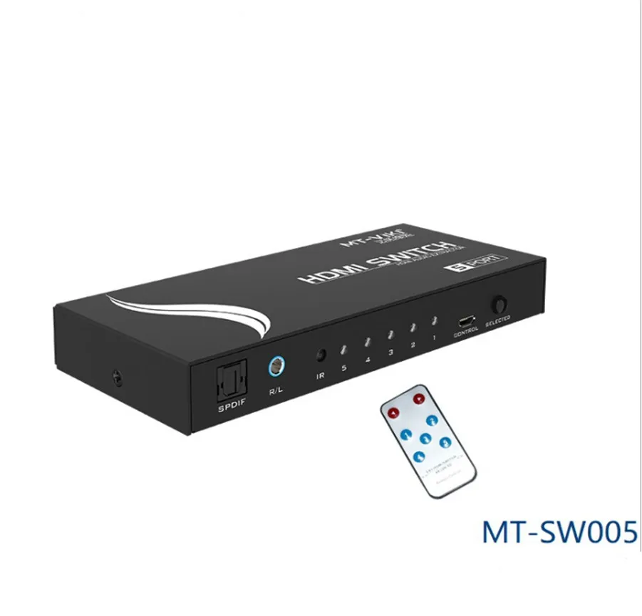Горячая MT-VIKI 3/5 порт HDMI коммутатор 4K 2K с аудио декодером экстрактор стерео L/R Toslink оптический звуковой выход ARC DC 5 в источник питания