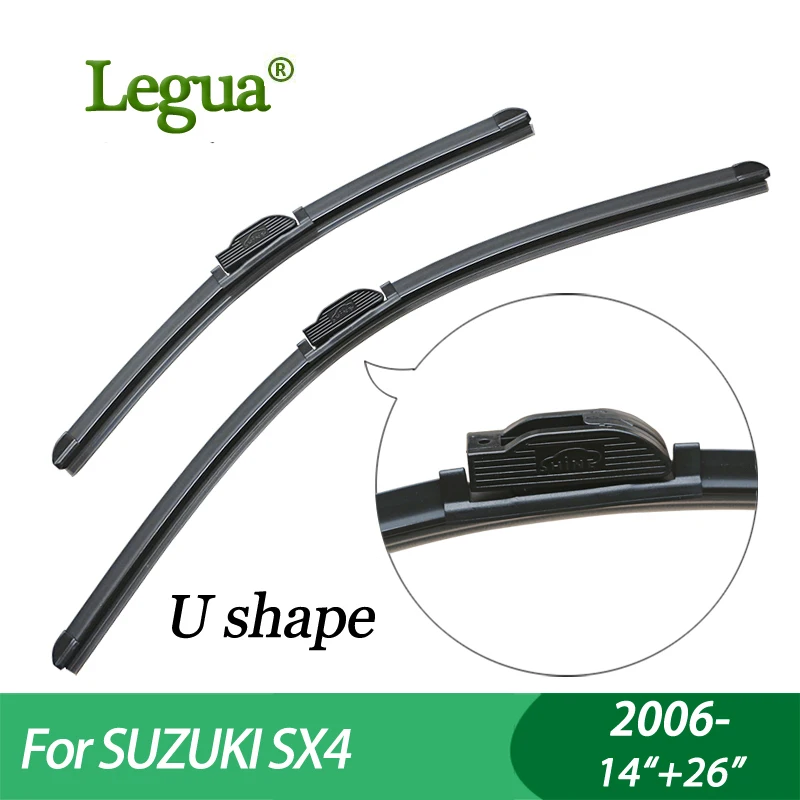 Legua Wiper blades for SUZUKI SX4 (2006 ), 14"+26",car wiper,Boneless