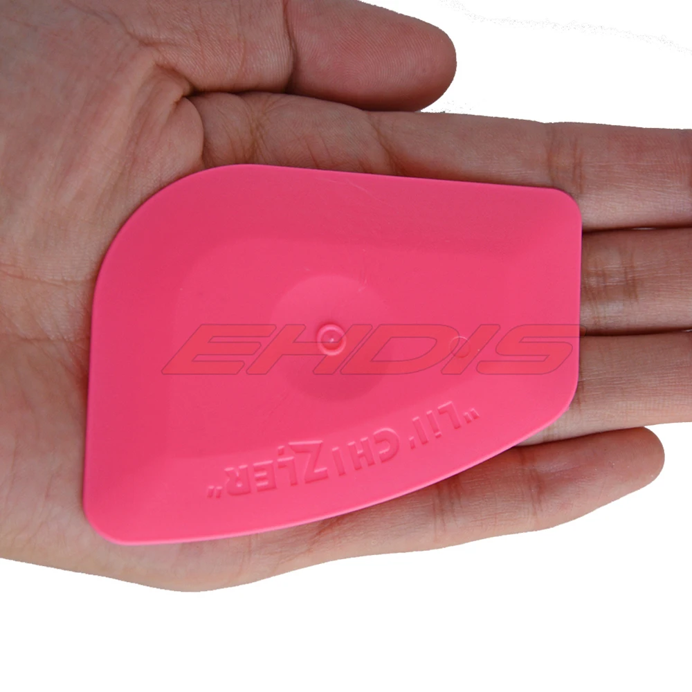 EHDIS 100pcs/Pack Plastic Lil Chizler Pink Vinyl Wrap Tinting Squeegee Carbon Film Tucking Tool Glass Window Cleaning Scraper