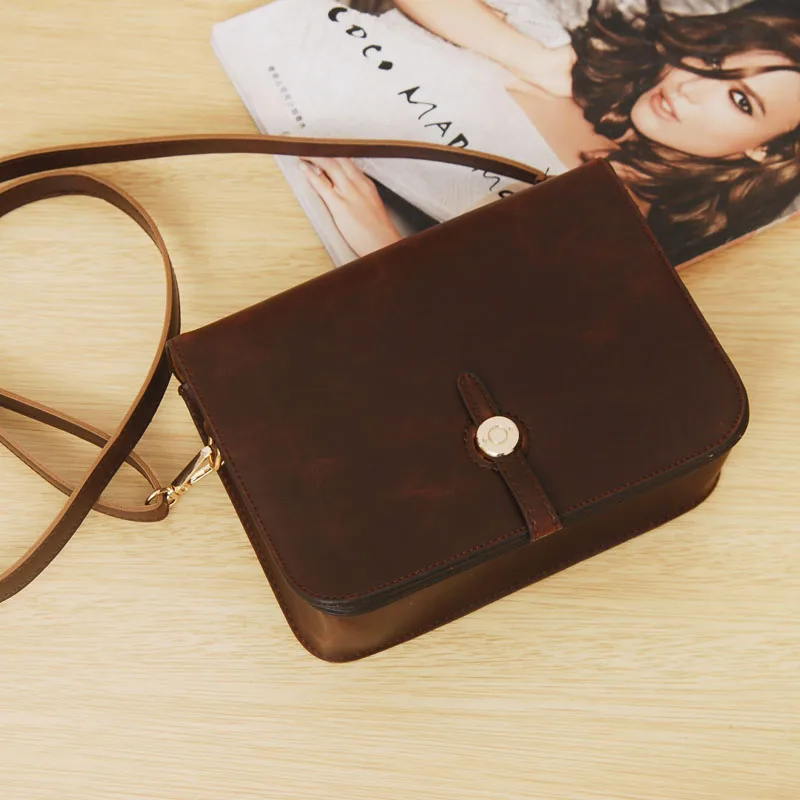 

Vintage women preppy style one shoulder cross-body small bags women's leather handbag