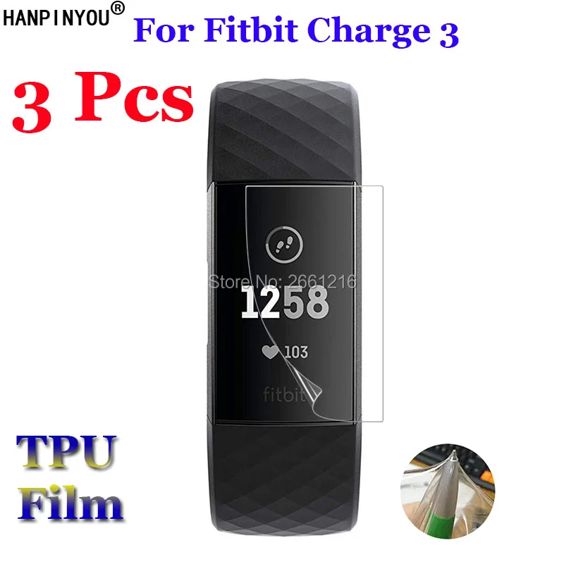 

3 Pcs/Lot For Fitbit Charge 3 Charge3 Smart Watch Band Bracelet Slim Full Cover Soft TPU Film Explosion-proof Screen Protector