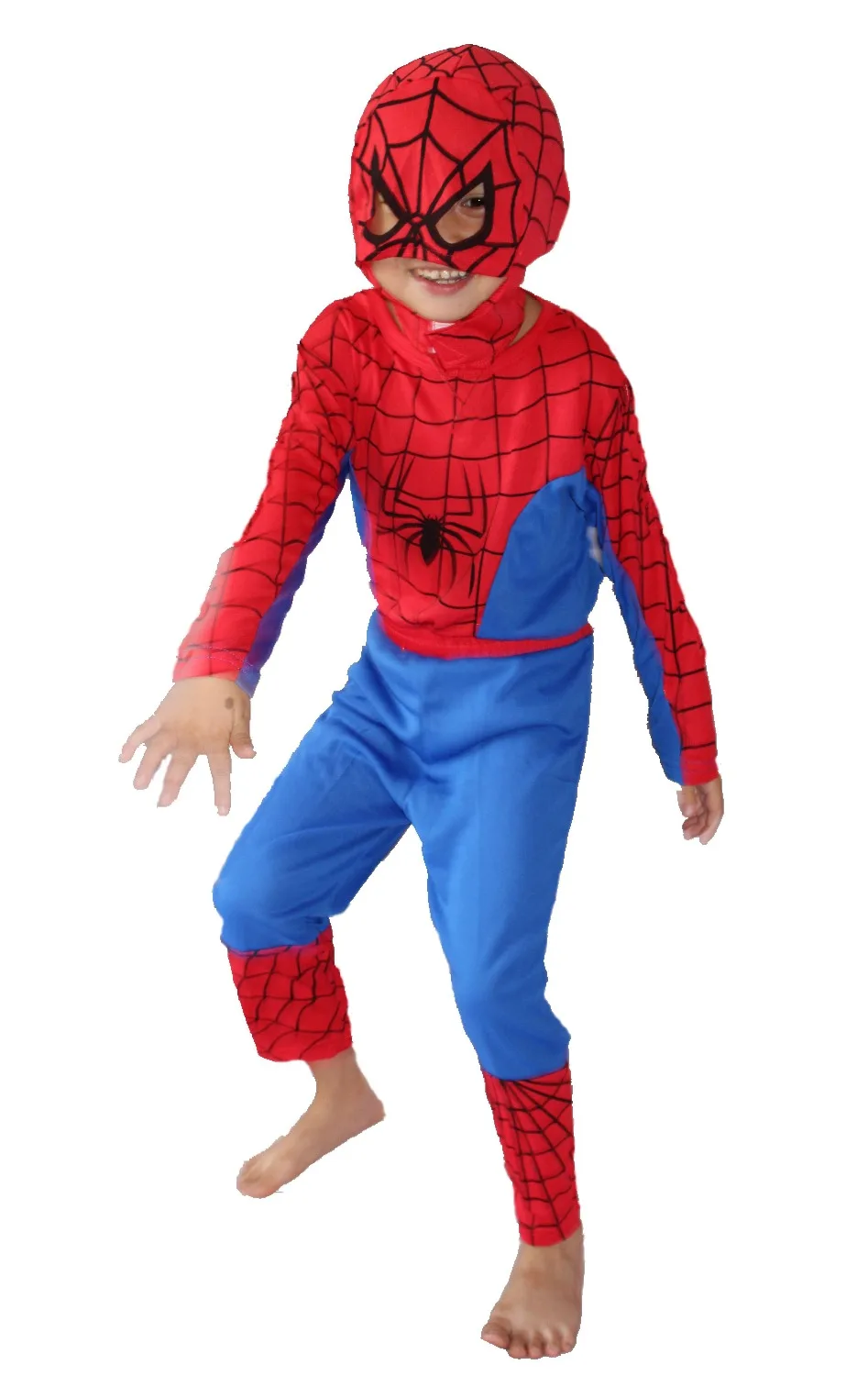 Вечерние маскарадные костюмы на Хэллоуин для 1-7 лет, одежда для ролевых игр с человеком-пауком для мальчиков, детская одежда с длинными рукавами для игр, 6075