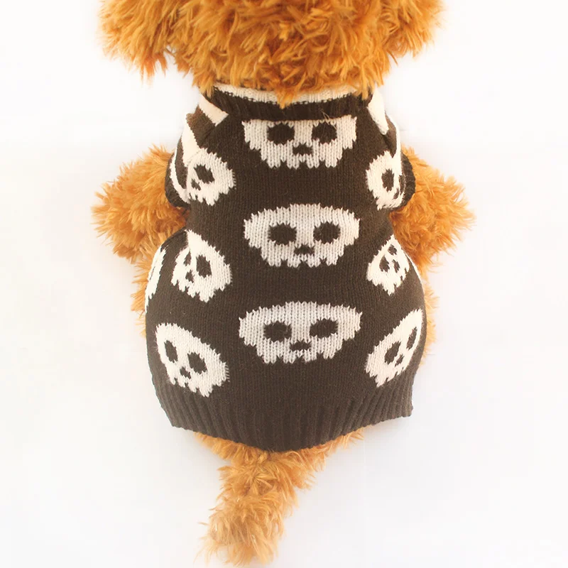 

Armi store Halloween Skull Pattern Sweater Knitted Dog Sweater Dogs Festival Sweaters 91013 Pet Autumn /Winter Clothing Supplies