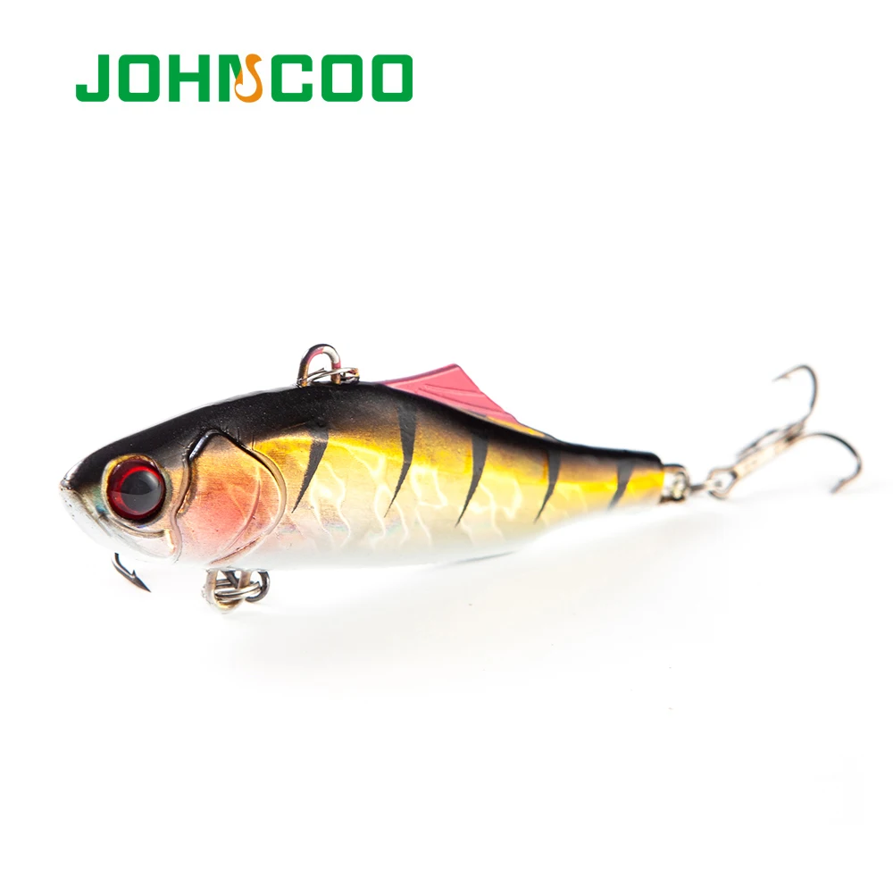 

JOHNCOO New 1pc 70mm 22.8g Hard Fishing Lure Artificiais Bait Carp Fishing Lure VIB Ice Fishing Lure Lead Fish Bait Wobblers