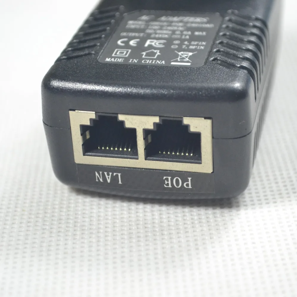 Инжектор питания PoE 24 В постоянного тока 1 А адаптер Ethernet светодиодный ным