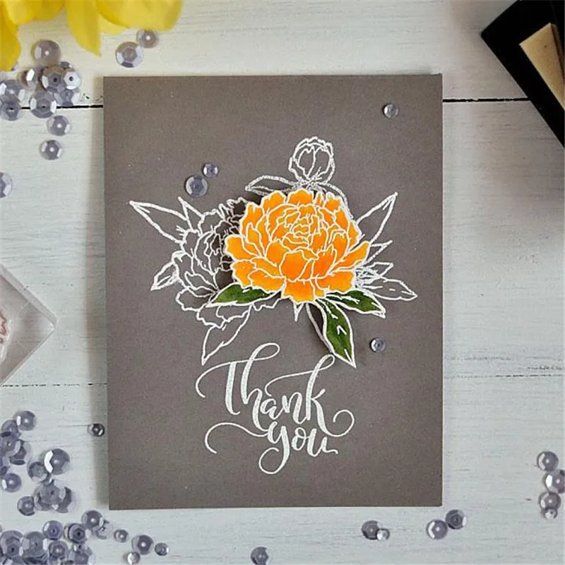 

InLoveArts New Clear Stamps Scrapbooking New 208 Flower Alphabet Stamp Embossing Craft Silicone Transparent Stamps